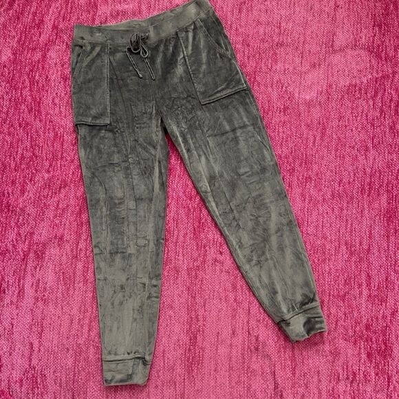 House of Harlow 1960 Pants - House Of Harlow 1960 Velour Velvet Jogger Pants Gray Size Medium